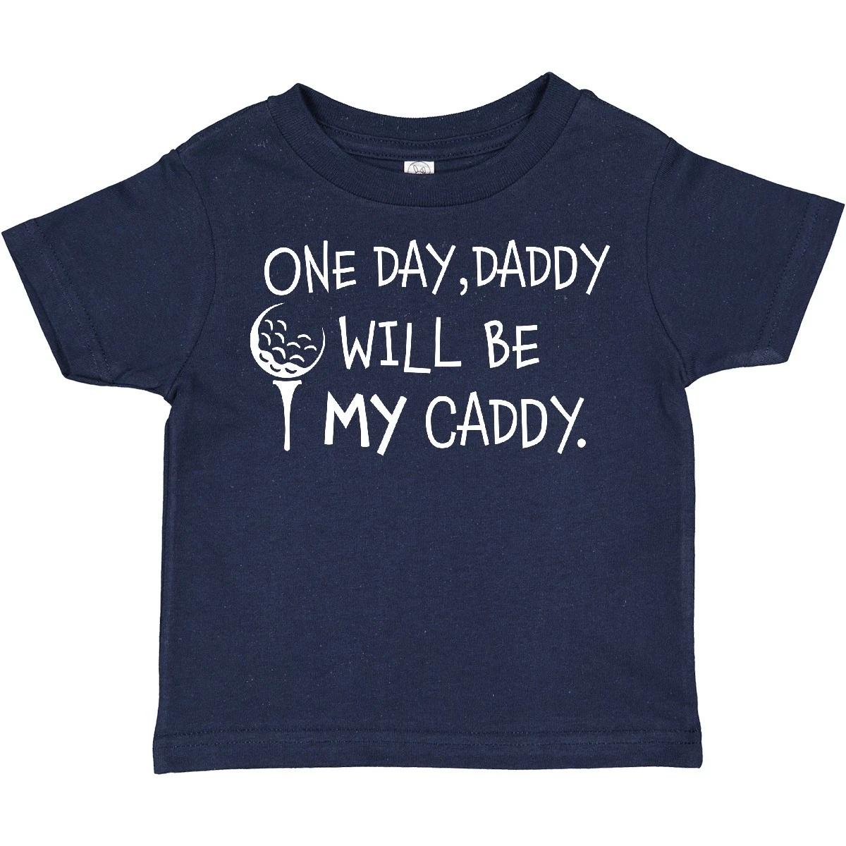Inktastic One Day, Daddy Will Be MY Caddy- Kids Golfing Toddler T-Shirt Sports 150