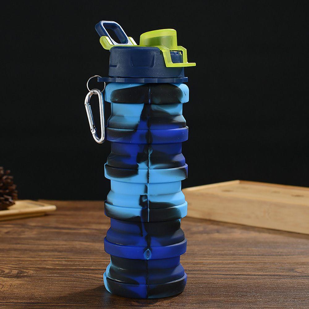 

Sport Sealing Lid For Travel School Water Cup Silicone Bottle Drinking Cup Folding Water Bottle