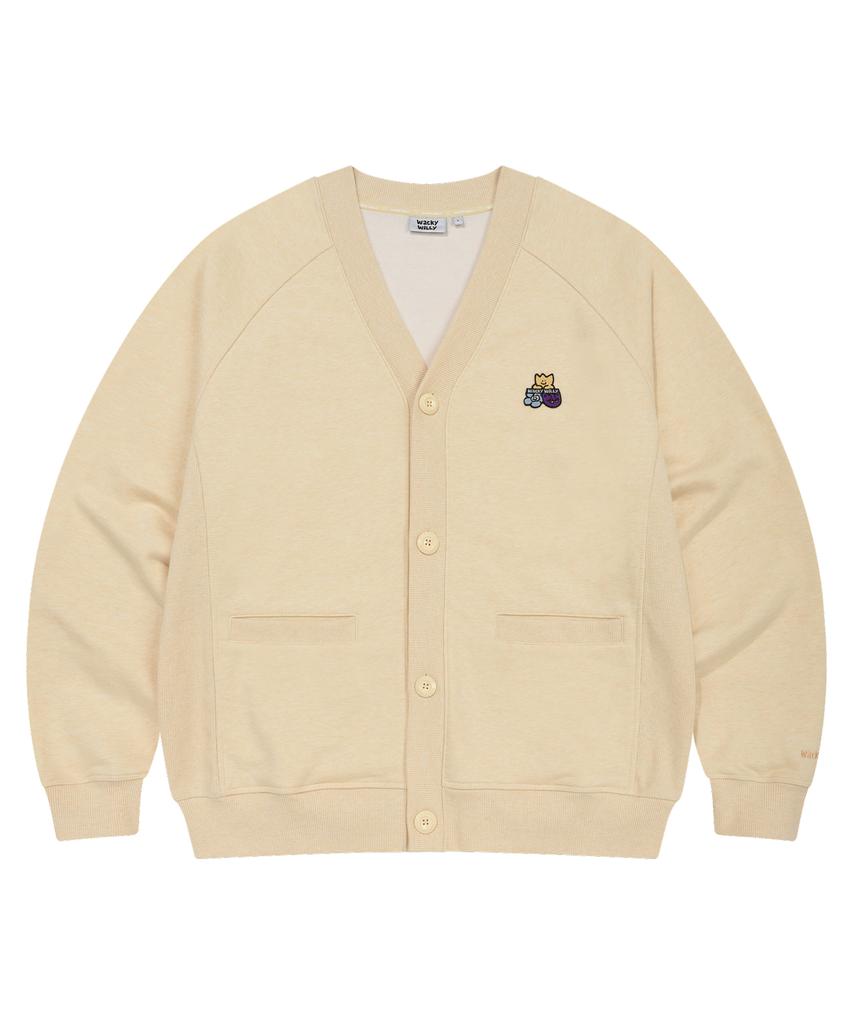 Wacky Willy V-Neck Cardigan Yellow