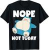 Pokémon - Snorlax Sleeping Nope Not Today T-Shirt S-4XL