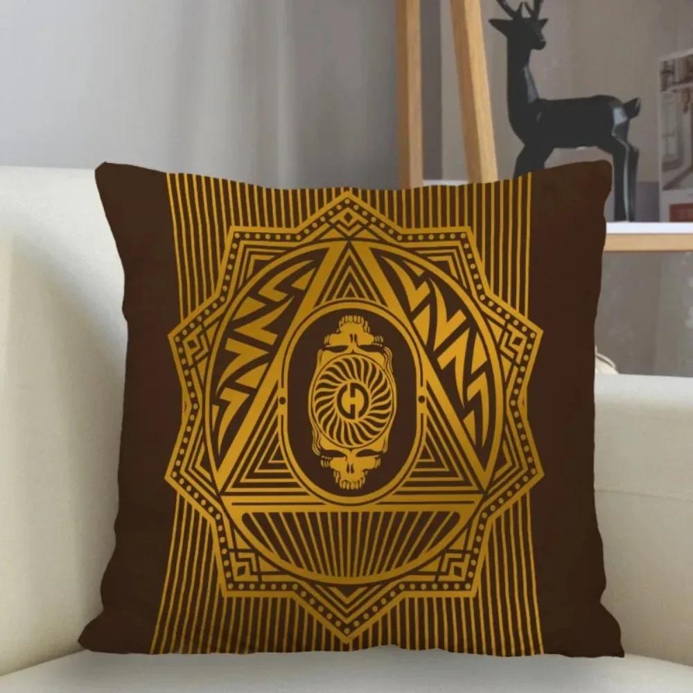 Grateful Dead Pillowcase Home Decoration Zipper Square Pillowcase Throw Pillow Cover,(2) 30x30cm