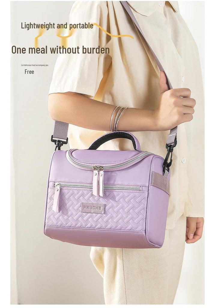 Large Capacity Insulated Lunch Bag - Portable, Thickened, and Crossbody for Office Workers and Kids