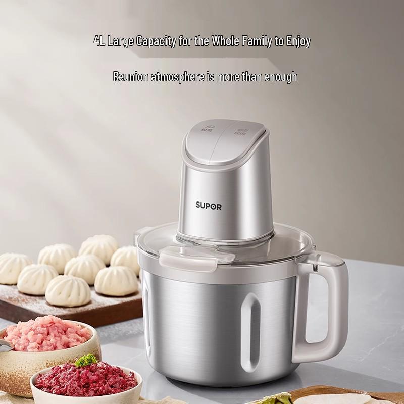 Supor 4L Automatischer Fleischwolf: Multifunktionaler elektrischer Fleischwolf & Babykost-Prozessor für Fleisch & Gemüse