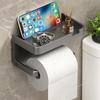 Bathroom Toilet Paper Box Roll Paper Towel Holder Punch-free Mobile Phone Toilet Paper Holder Paper Box Toilet Paper Storage Rack