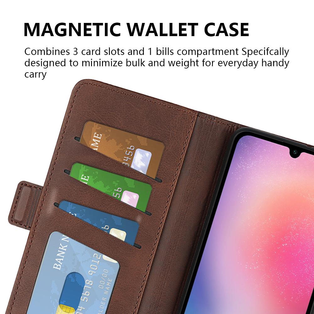 For Samsung Galaxy A16 5G/A16 4G Stand Case Calf Texture Leather Wallet Phone Cover