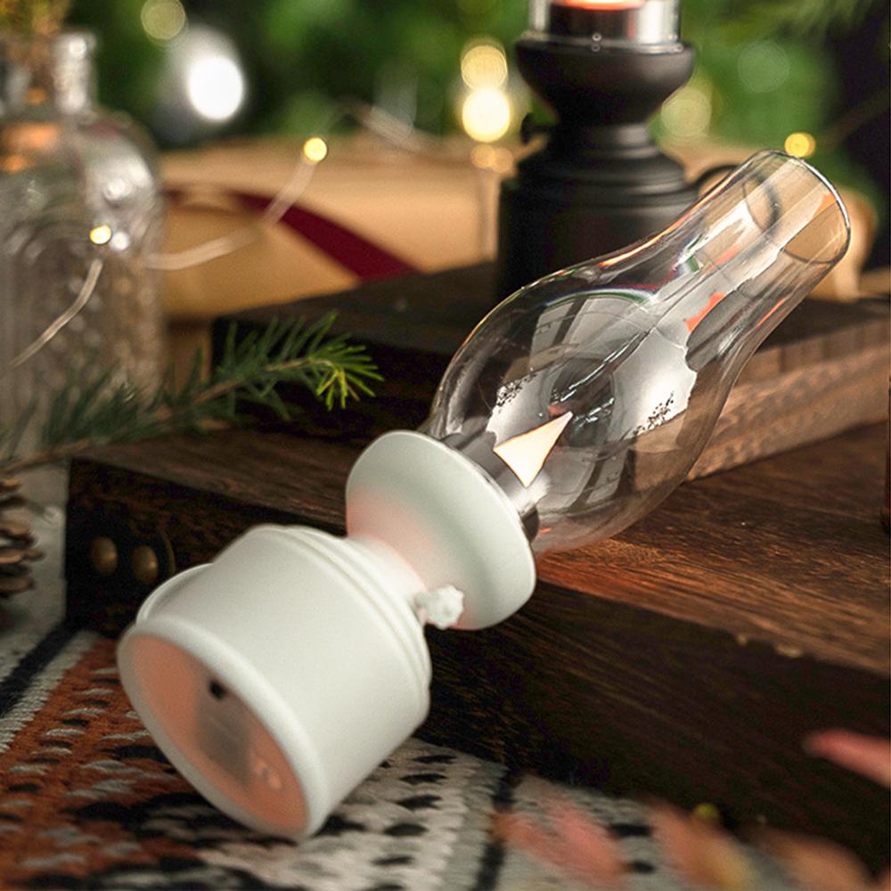 1pc Retro Electronic Luminescent Kerosene Lamp Creative Decoration, Suitable For Home, Holiday Atmosphere, Birthday Gifts