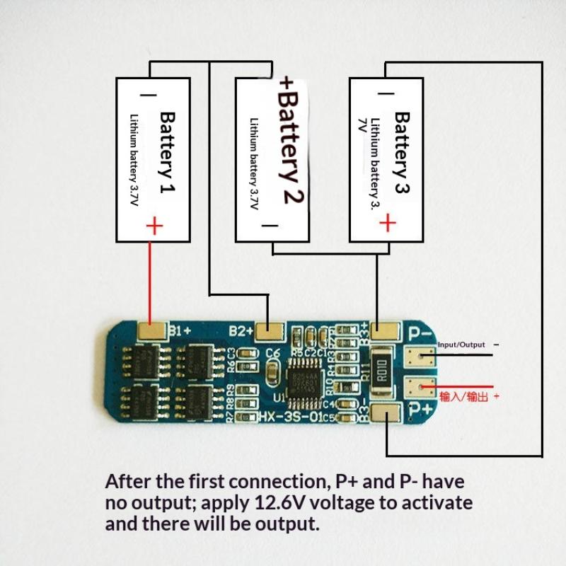 3S 12V 18650 10A Bms Charger Li-Ion Lithium Battery Protection Board Circuit Board 10.8V 11.1V 12.6V Electric