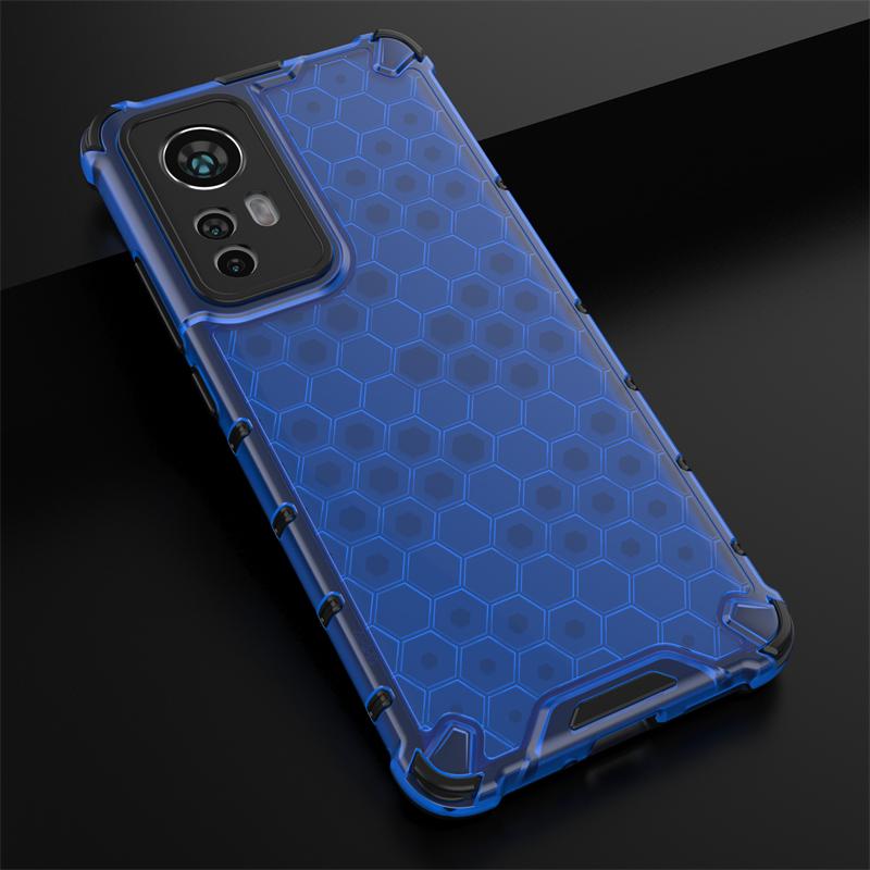 Shockproof Transparent Case For Xiaomi 12 Bumper Honeycomb Armor Case For Xiaomi 12 Case For Xiaomi 12 Lite 12X 12S 13 12T Pro