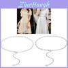 Taillenkette Damen Wasserbohrung Metall Dekorativ Silber Elegantes Accessoire Für Sommerkleid