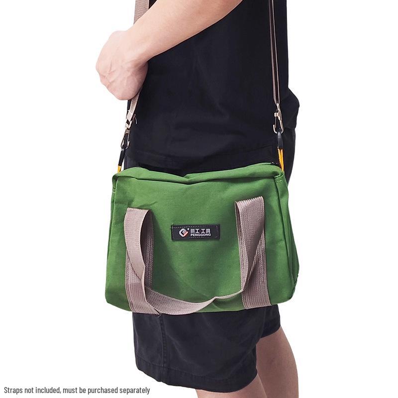Large Capacity Wear-Resistant Canvas Tool Bag for Electricians, Hardware, and Repairs