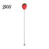 Syrup Mixing Stick Cocktail Stir Stick, Stainless Steel with Durian Pineapple Strawberry Colorful Fruit Decoration Stirrer Watermelon Rubber