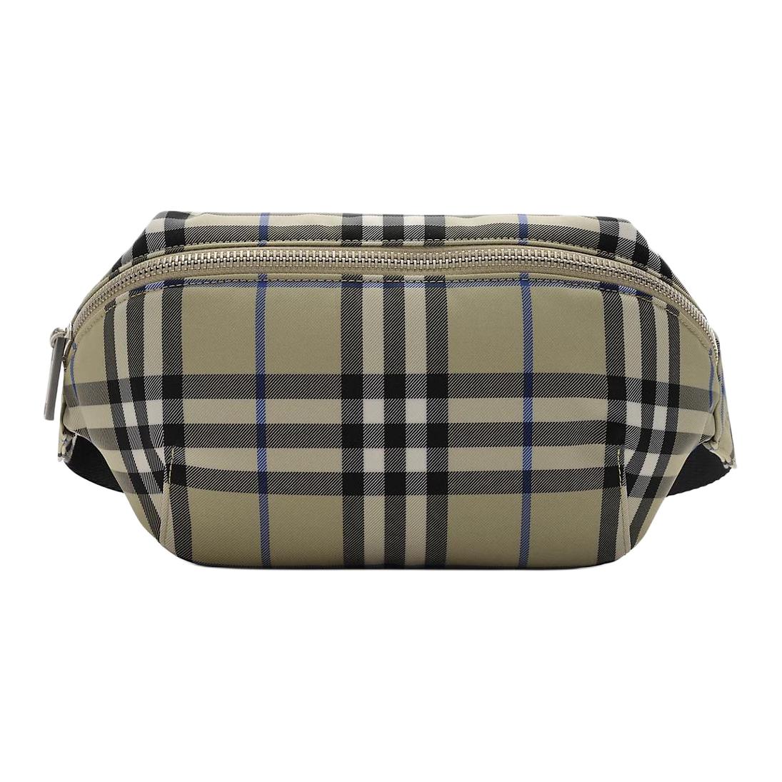 

Burberry Check Woven Polyester Waist Bag Men bags Beige 81203581 Shopping Bag Set(Basic Set+Shopping Bag)