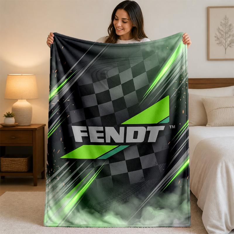 Fendt Print Flannel Blanket Cozy Lightweight Plush Throw Blanket For Bed Sofa Household Use