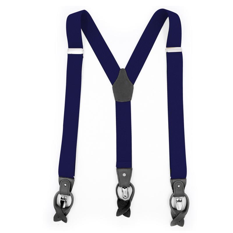 Fashion Adjustable Men's Suspenders Buttons Braces 3 Clips Dual Casual Suspensorios with Belt Strap 3.5cm X 120cm