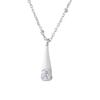 Elegant Water Drop Necklace for Women 925 Sterling Silver with Frosted Zirconia Dainty Everyday Fine Jewelry Gift