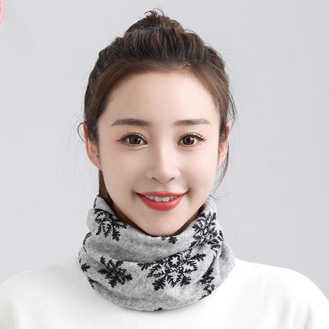 

Винтажный снуд с узором снежинок, набор в стиле бохо, мягкий, теплый, эластичный, шапки, зимний, для улицы, ветрозащитный, холодозащитный, защита шеи