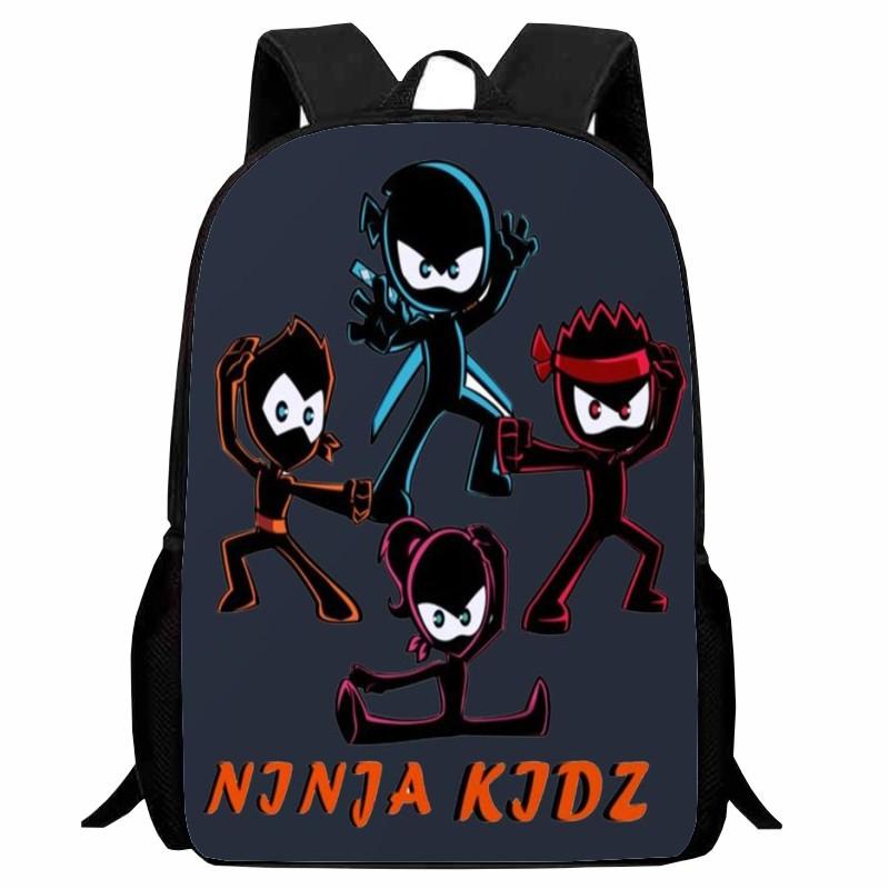 Zaino Scolastico Ninja Kidz Stampato, Zaino Casual Cartone Animato Scuola Elementare 1a Elementare