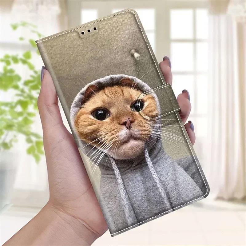 Butterfly Case for Motorola Moto G85 G75 G55 G35 G15 G05 Etui Leather Painted Case for Moto G85 G 85 Capa Stand Book Cover Funda