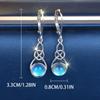 925 Sterling Silver Earrings for Women Vintage Moonstone Dangle Earrings Wedding Party Jewelry