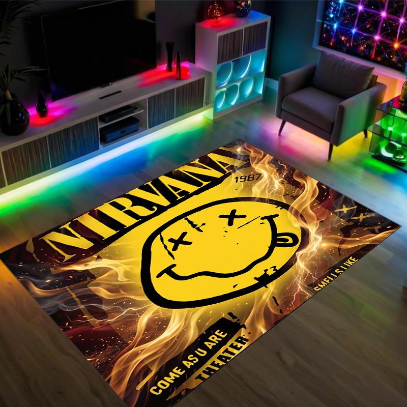 Nirvana Design Crystal Velvet Carpet Cozy Non?Slip Printed Rug For Bedroom Living Room Entrance