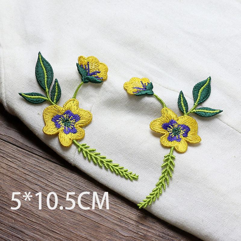 

2 шт. Вышитая нашивка с цветами для одежды, сделай сам, пришивная вручную, декоративные аксессуары для одежды, сумок, нашивки для пришивания розовый