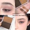 Two-Shade Eyebrow Powder: Light Brown & Dark Coffee, Waterproof, Smudge-Proof, Long-Lasting, 3D Contouring for Natural Wild Brows