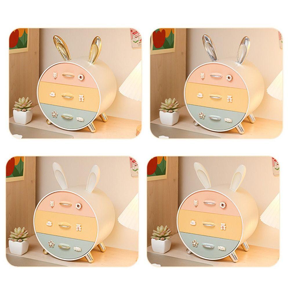 Cartoon Bunny Children's Hairpin Hair Clip Storage Cosmetics Holders for Bedroom and Dorm Room