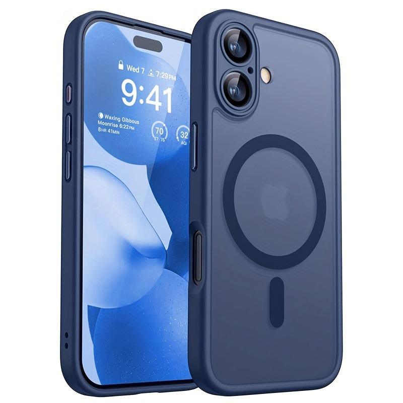 Magnetic Translucent Phone Case For iPhone 17 16 Pro Max For Magsafe Shockproof Matte Cover For iPhone 15 14 17 Pro Max Case