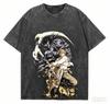 Death Note Washed T-shirt Personality Clothes New Model Anime T-shirt Year Round Clothing Couples Plus Size Unisex Classic