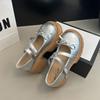 French Round Head Platform Girls Small Leather Shoes 2025 New Spring and Autumn with Skirt Retro Mary Jane Thick Heel Single Shoes