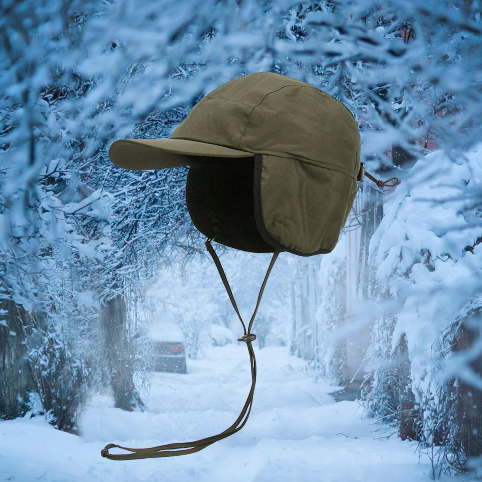 

Шапка-траппер, кепка для холодной погоды, снега, мужские модные зимние теплые головные уборы для езды на велосипеде зелёный