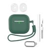 For AirPods 4 Earphone Silicone Case Set with Anti-Lost Keychain, Strap, Ear Tips, Cleaning Pen