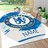 Custom Name Chelsea FC Crest Carpet Rug Customizable Soft Washable Anti-Slip Home Living Room Sofa Mats Personalized Rug. 0909218