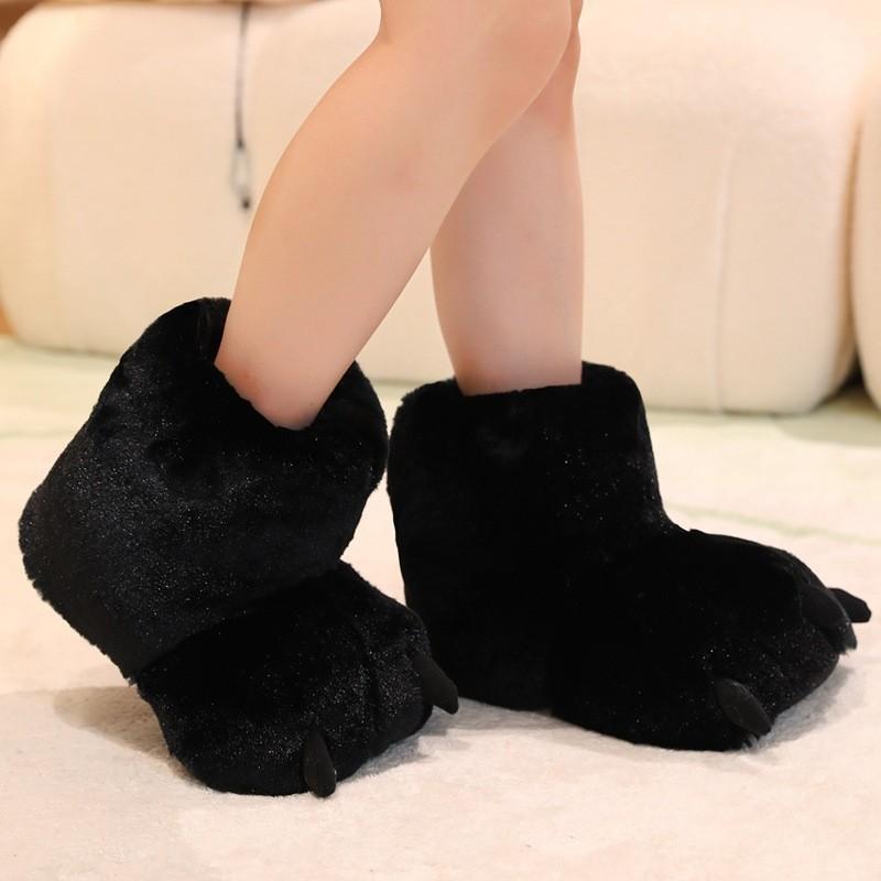 Cartoon Cat Paw Hand Warmers With Soft Short Plush For Winter Students