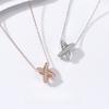 X Cross Necklace Women's Niche Light Luxury Geometric Versatile Temperament Premium Diamond Pendant