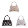 Pu Crystal Embellished Evening Clutch With Chain Strap For Party And Night Out