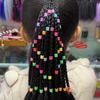 Handmade Beaded Wig Braided Hair Tie with Colorful Beads for Girls