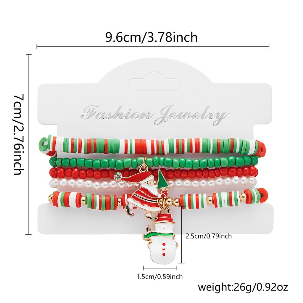 Christmas Gift Handcrafted Bracelets With Santa Claus Pendant Design For Holiday Parties