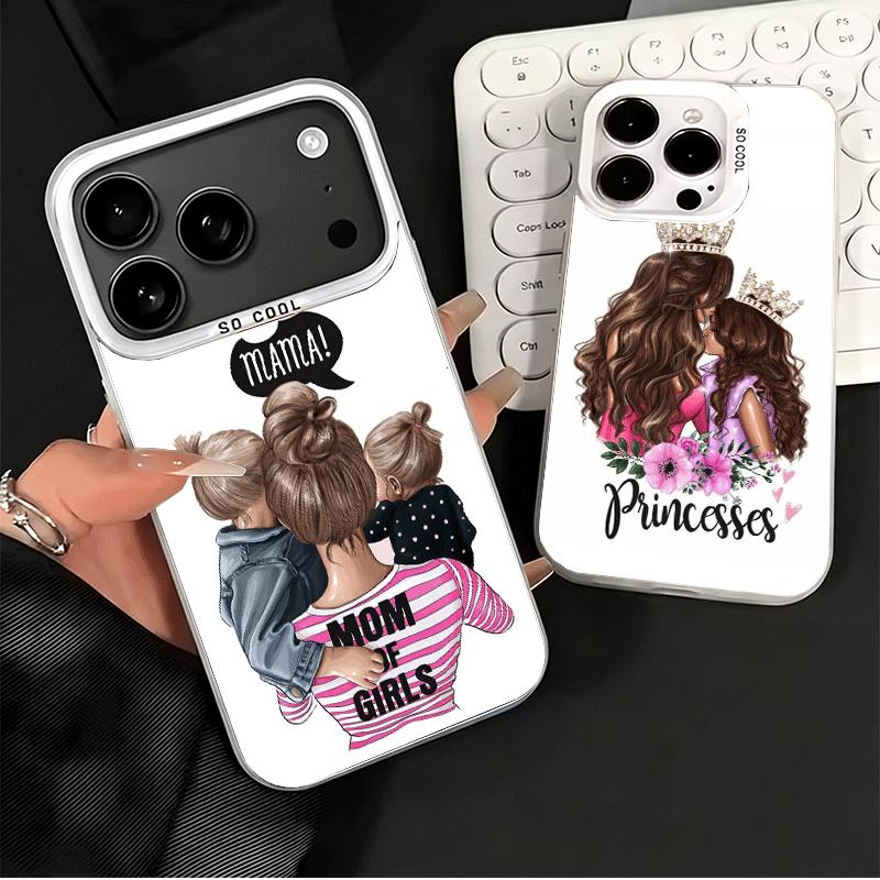 Baby Mom Girls Soft Phone Case for iPhone 15 16 17 Pro Max 17Air 16E 14 Plus 13 12 Mini Shockproof Cover Back Shell
