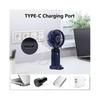 Handheld Fan, Portable Fan, USB Rechargeable Mini Fan, 5 Speed, Portable Fan Handheld with Power Display (Shenzhen Hailan)