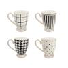 Light luxury ceramic cup, high-end feeling, Nordic retro coffee cup, Western gold border afternoon tea mug