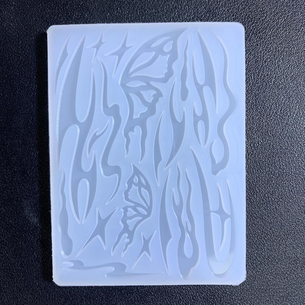 Butterfly Loves Flame Quicksand Silicone Mold Epoxy Resin Mold Pendant Photo Frame Edge Decoration Diy Craft Making