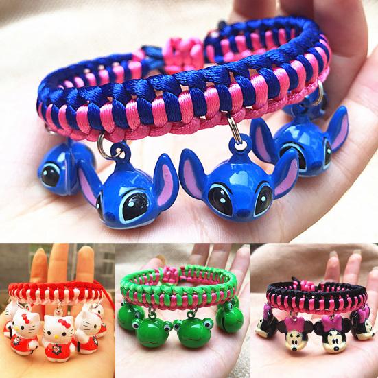 Cute Cartoon Figure Model Bell Dog Collar Adjustable Puppy Necklace Pet Supply