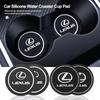 2Pcs Car Silicone Coaster Pad Non-Slip Water Cup Holder For RX300 IS200 IS250 ES350 Ct200h UX250h NX300h RX350 ES300h GS