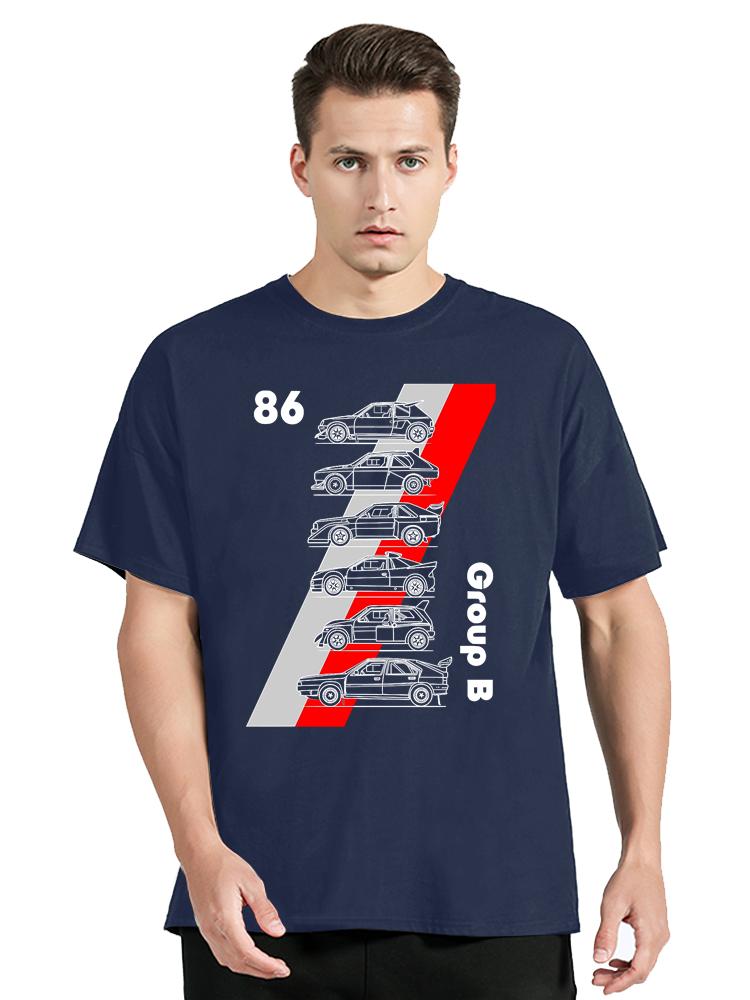 

86 Group B Legends Rally Cars T-shirt Funny Men s Clothing Hip Hop Tshirt Summer Fashion Casual Streetwear Tops Cotton T Shirt S