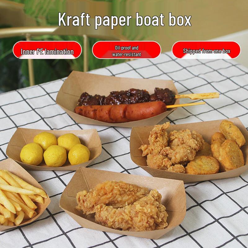 Disposable Wooden Snack Boat Boxes (1000 Count)