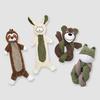 Squeaky Plush Dog Chew Toy Boredom Stress Relief Frog Bear Sloth Rabbit Plushie Small Medium Large Dog Teething Interactive Animal Toy Pet Supplies