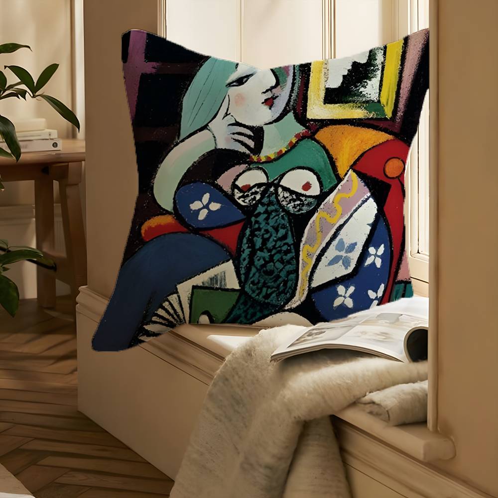Legendarna Sztuka Artysta P-Pablo Picasso-MT Poszewka z Nadrukiem Poszewka na Poduszkę Pokrycie na Poduszkę na Sofę do Salonu Dekoracja Pokoju w Sypialni