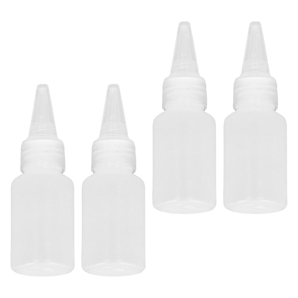 100 Pcs Plastic Squeeze Bottle 30ml Small Translucent Liquid Dispensing Bottle with Scale for Travel Picnic Arts