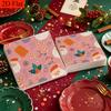 20pcs Disposable Napkins with Christmas Candy Pattern Print for Wedding,Parties,and Daily Use for Thanksgiving Fall Christmas Table Decoration